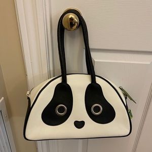 Playful Panda Shoulder Bag in Black and White